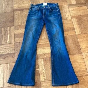 Anthropologie McGuire Denim flared stretch jeans, dark wash, 27